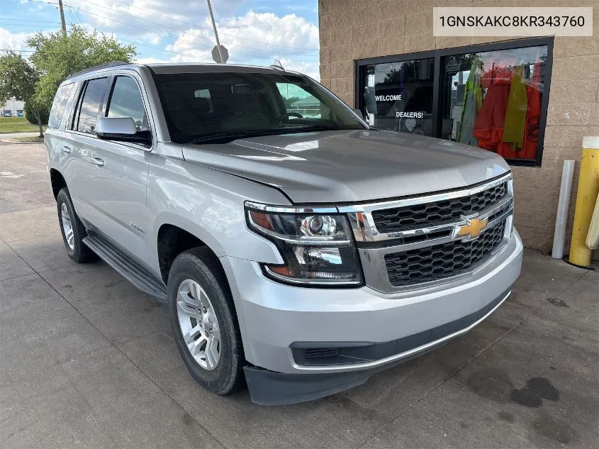 2019 Chevrolet Tahoe K1500 Ls VIN: 1GNSKAKC8KR343760 Lot: 40845214