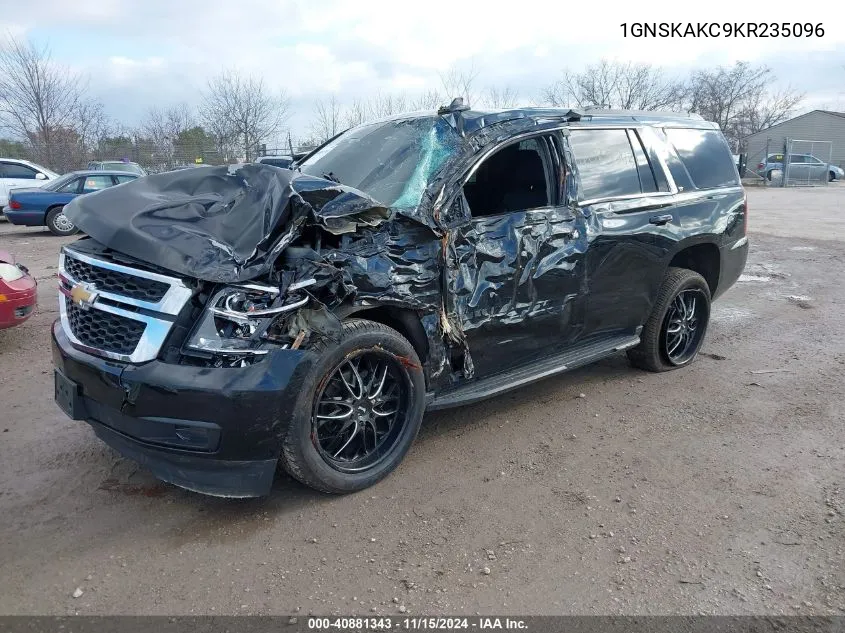 2019 Chevrolet Tahoe Ls VIN: 1GNSKAKC9KR235096 Lot: 40881343