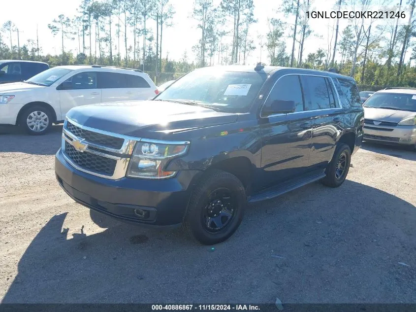 2019 Chevrolet Tahoe Commercial Fleet VIN: 1GNLCDEC0KR221246 Lot: 40886867