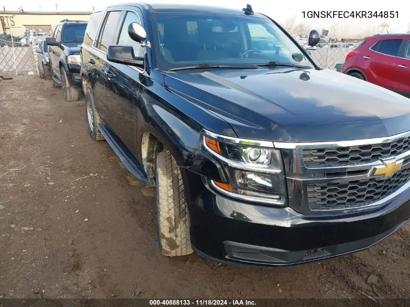 2019 Chevrolet Tahoe Special VIN: 1GNSKFEC4KR344851 Lot: 40888133