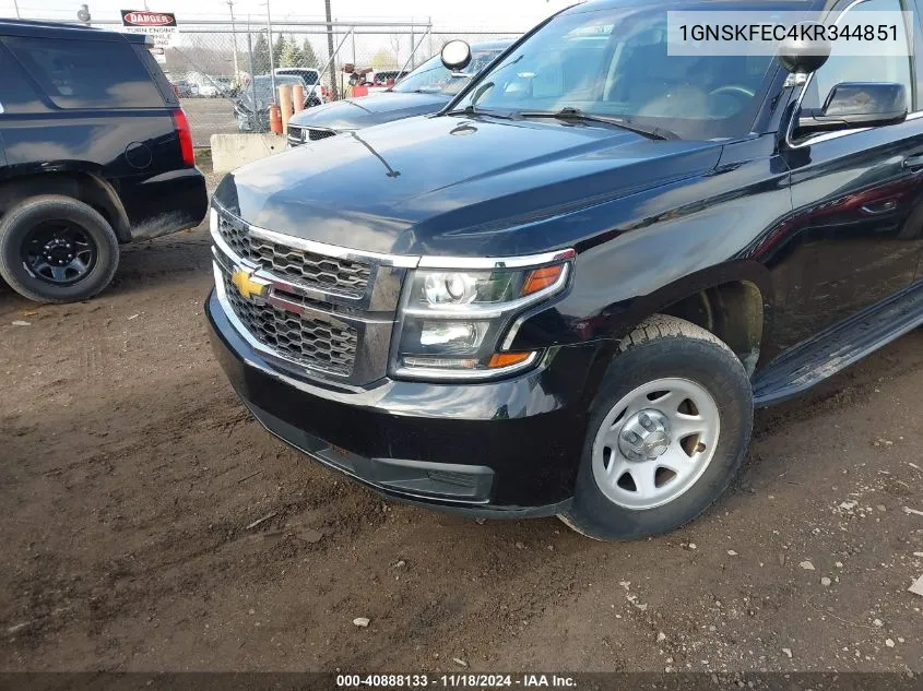 2019 Chevrolet Tahoe Special VIN: 1GNSKFEC4KR344851 Lot: 40888133