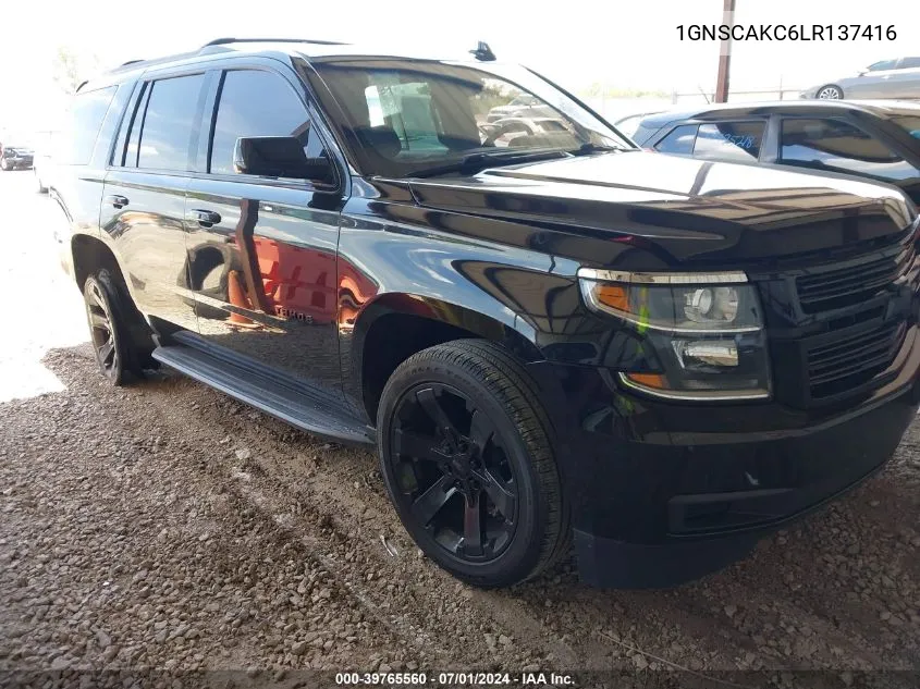 2020 Chevrolet Tahoe 2Wd Ls VIN: 1GNSCAKC6LR137416 Lot: 39765560