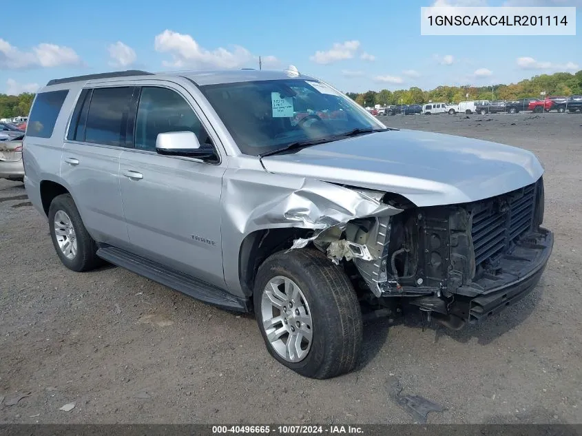 2020 Chevrolet Tahoe 2Wd Ls VIN: 1GNSCAKC4LR201114 Lot: 40496665