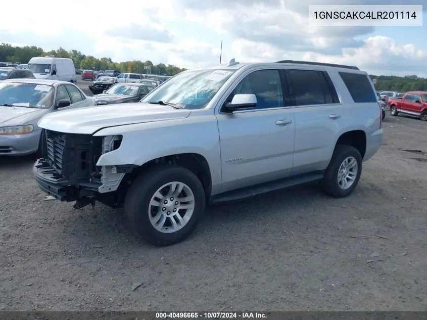 2020 Chevrolet Tahoe 2Wd Ls VIN: 1GNSCAKC4LR201114 Lot: 40496665