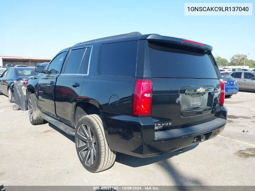 2020 Chevrolet Tahoe 2Wd Ls VIN: 1GNSCAKC9LR137040 Lot: 40537163