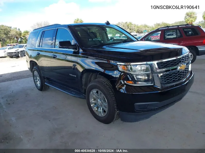 2020 Chevrolet Tahoe 2Wd Lt VIN: 1GNSCBKC6LR190641 Lot: 40538528