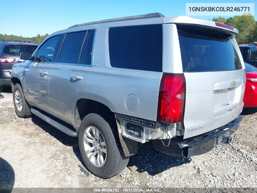 2020 Chevrolet Tahoe 4Wd Lt VIN: 1GNSKBKC0LR246771 Lot: 40556752