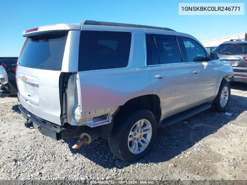 2020 Chevrolet Tahoe 4Wd Lt VIN: 1GNSKBKC0LR246771 Lot: 40556752