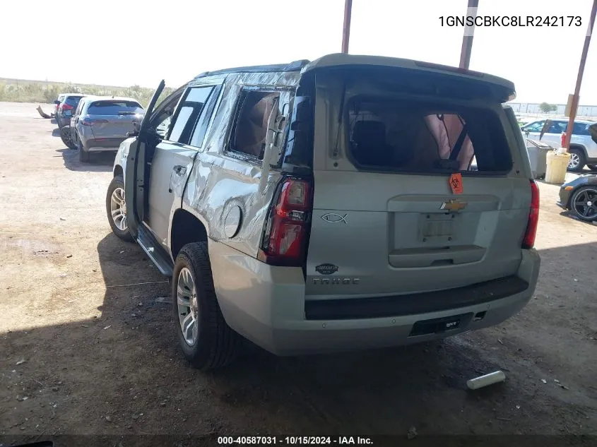 2020 Chevrolet Tahoe 2Wd Lt VIN: 1GNSCBKC8LR242173 Lot: 40587031