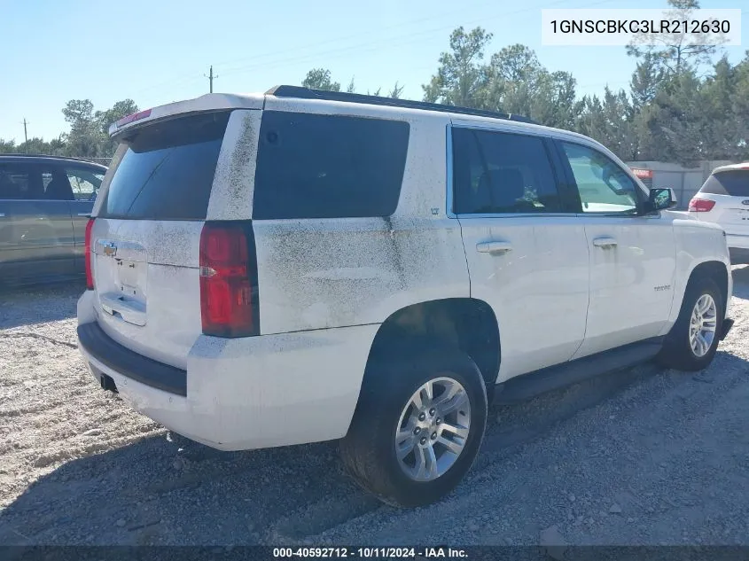 2020 Chevrolet Tahoe 2Wd Lt VIN: 1GNSCBKC3LR212630 Lot: 40592712