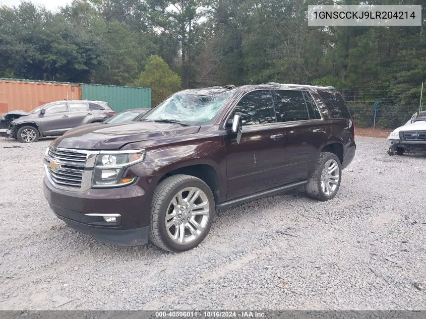 2020 Chevrolet Tahoe 2Wd Premier VIN: 1GNSCCKJ9LR204214 Lot: 40596011