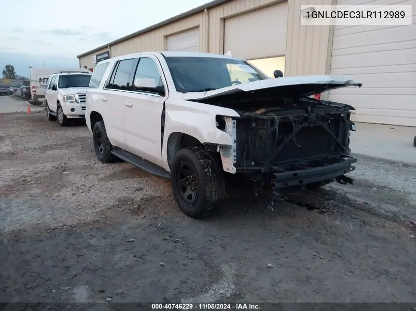 2020 Chevrolet Tahoe 2Wd Commercial Fleet VIN: 1GNLCDEC3LR112989 Lot: 40746229