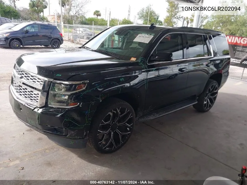 2020 Chevrolet Tahoe 4Wd Lt VIN: 1GNSKBKC6LR202094 Lot: 40763142