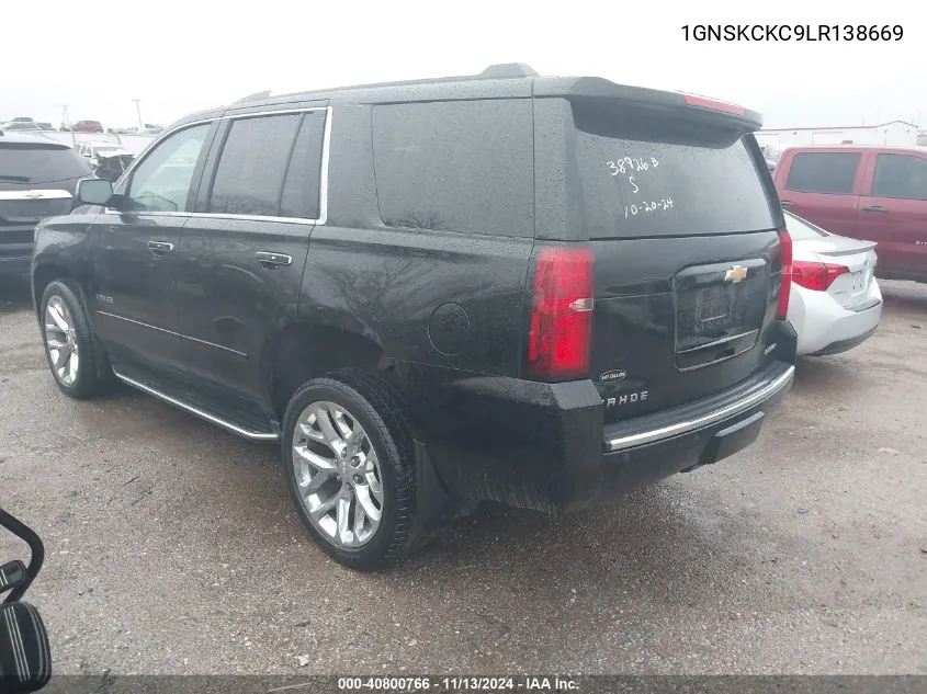 2020 Chevrolet Tahoe 4Wd Premier VIN: 1GNSKCKC9LR138669 Lot: 40800766