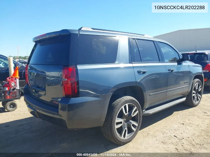 2020 Chevrolet Tahoe 2Wd Premier VIN: 1GNSCCKC4LR202288 Lot: 40843498