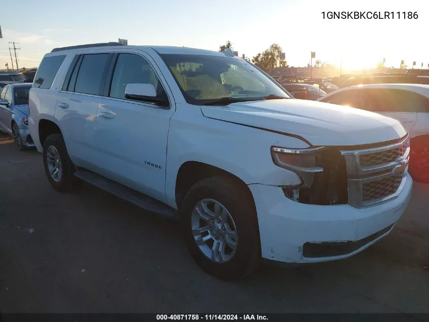 2020 Chevrolet Tahoe K1500 Lt VIN: 1GNSKBKC6LR11186 Lot: 40871758