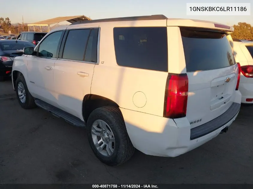 2020 Chevrolet Tahoe K1500 Lt VIN: 1GNSKBKC6LR11186 Lot: 40871758