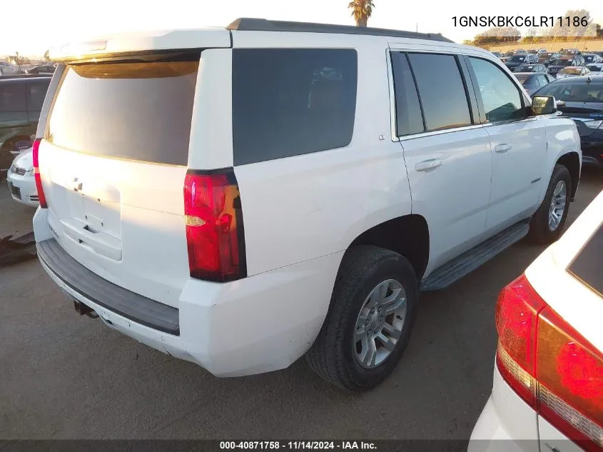 2020 Chevrolet Tahoe K1500 Lt VIN: 1GNSKBKC6LR11186 Lot: 40871758