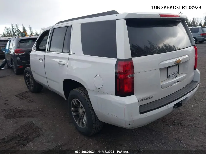 2020 Chevrolet Tahoe 4Wd Lt VIN: 1GNSKBKCXLR108929 Lot: 40879631