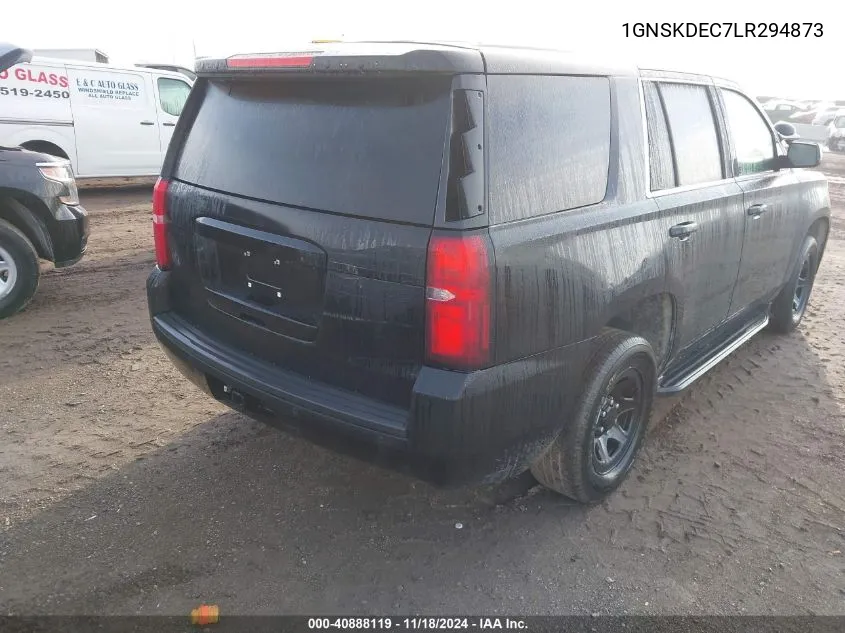 2020 Chevrolet Tahoe Police VIN: 1GNSKDEC7LR294873 Lot: 40888119