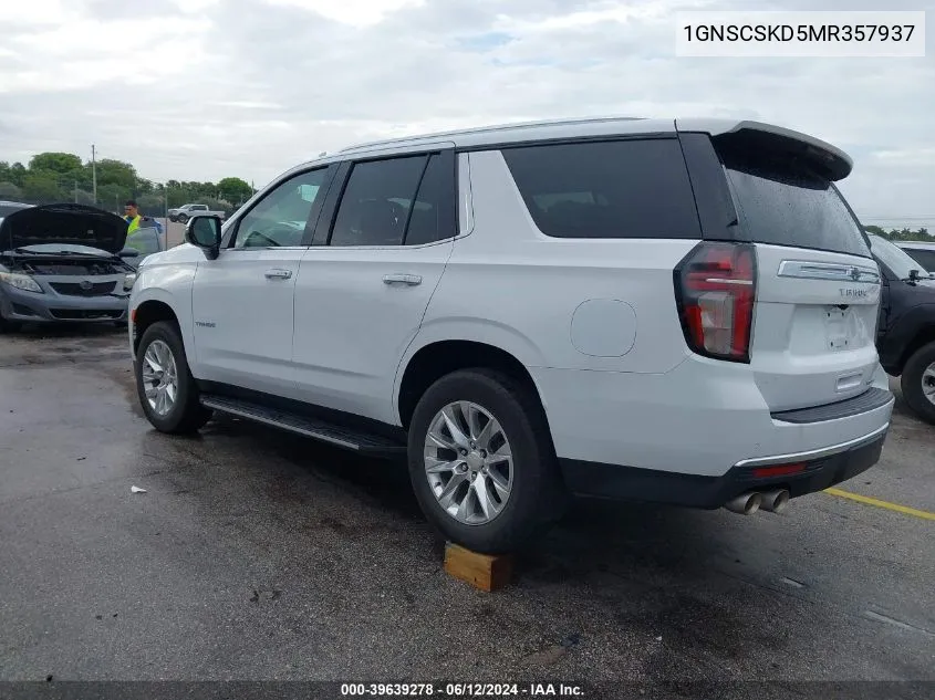 1GNSCSKD5MR357937 2021 Chevrolet Tahoe 2Wd Premier