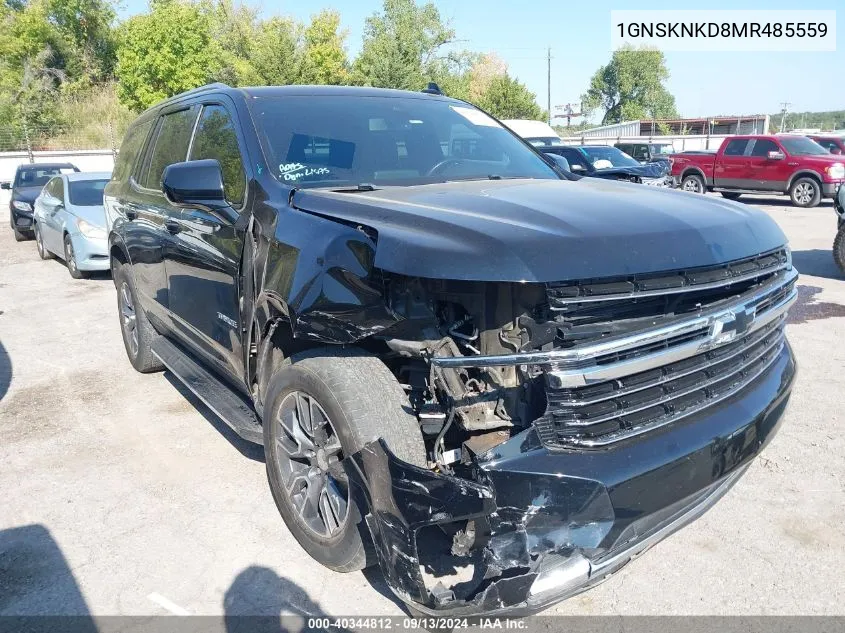 2021 Chevrolet Tahoe 4Wd Lt VIN: 1GNSKNKD8MR485559 Lot: 40344812