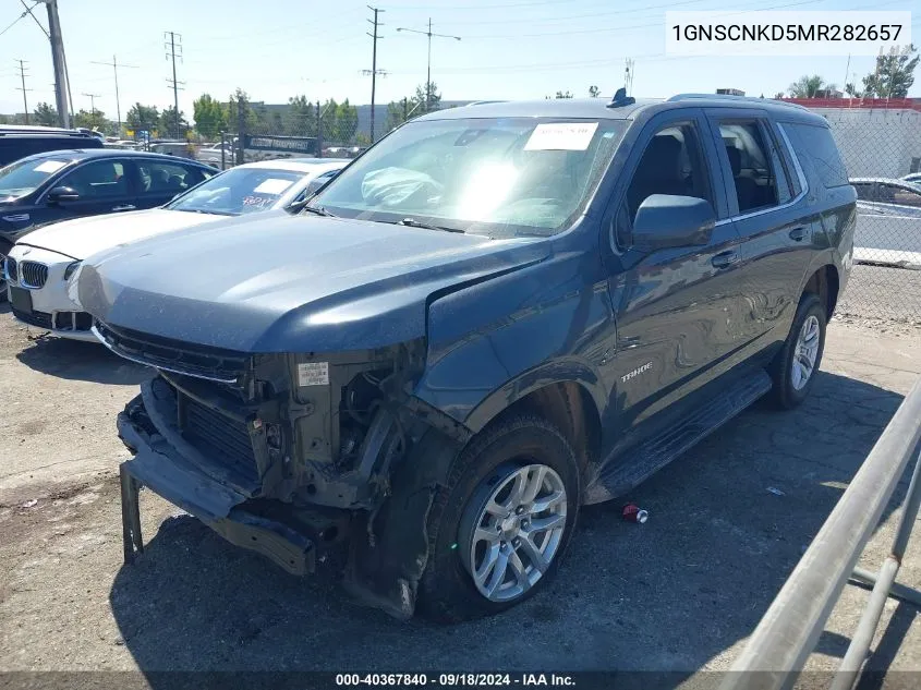 2021 Chevrolet Tahoe 2Wd Lt VIN: 1GNSCNKD5MR282657 Lot: 40367840