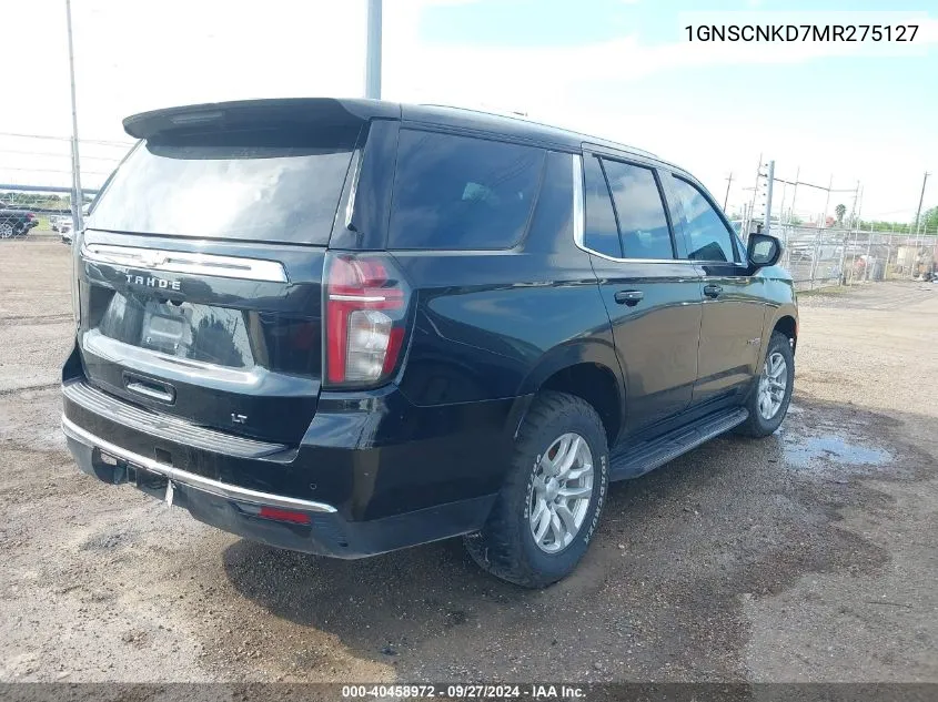 2021 Chevrolet Tahoe 2Wd Lt VIN: 1GNSCNKD7MR275127 Lot: 40458972