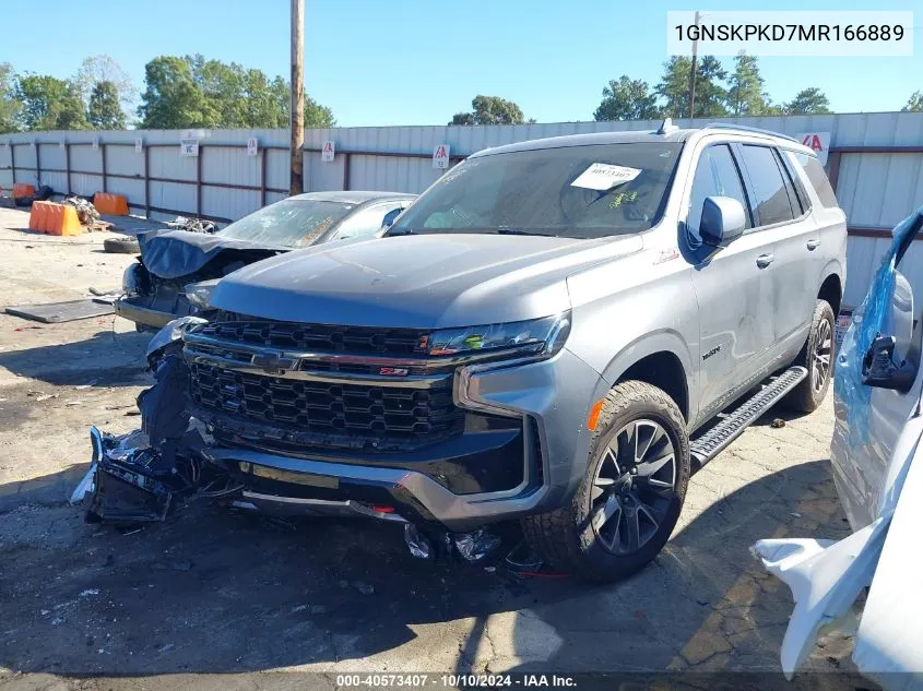 2021 Chevrolet Tahoe 4Wd Z71 VIN: 1GNSKPKD7MR166889 Lot: 40573407