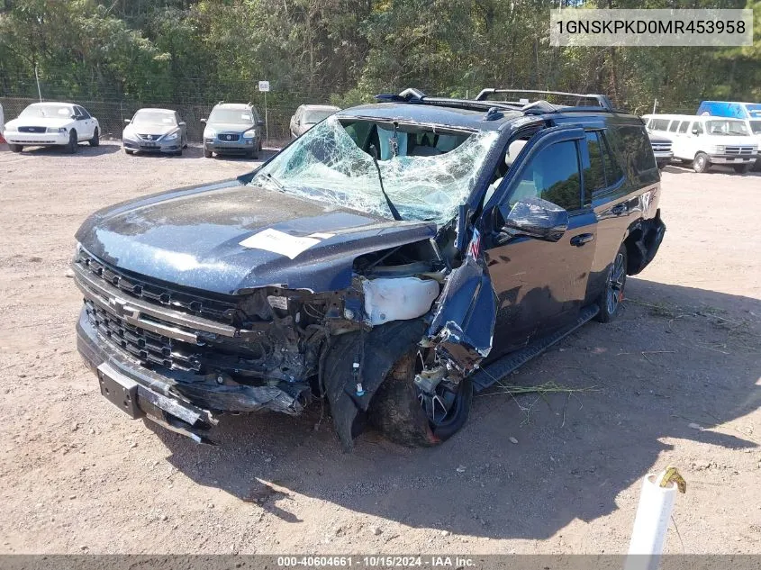 2021 Chevrolet Tahoe 4Wd Z71 VIN: 1GNSKPKD0MR453958 Lot: 40604661