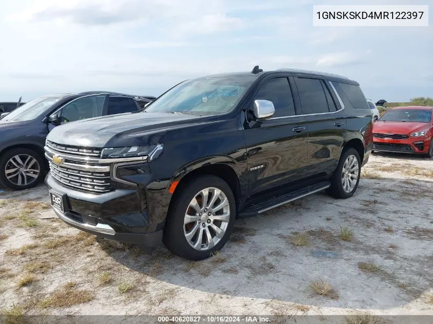 2021 Chevrolet Tahoe 4Wd Premier VIN: 1GNSKSKD4MR122397 Lot: 40620827