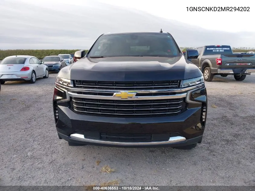 2021 Chevrolet Tahoe 2Wd Lt VIN: 1GNSCNKD2MR294202 Lot: 40636553