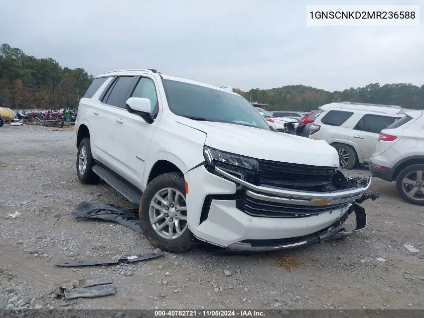 2021 Chevrolet Tahoe 2Wd Lt VIN: 1GNSCNKD2MR236588 Lot: 40782721