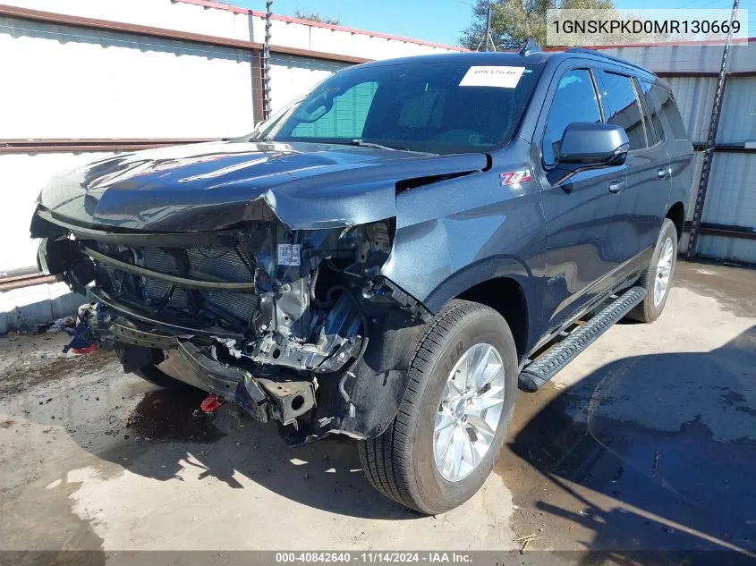 2021 Chevrolet Tahoe 4Wd Z71 VIN: 1GNSKPKD0MR130669 Lot: 40842640