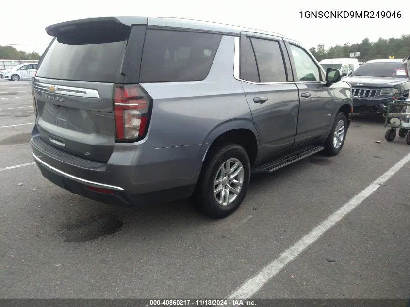 2021 Chevrolet Tahoe 2Wd Lt VIN: 1GNSCNKD9MR249046 Lot: 40860217