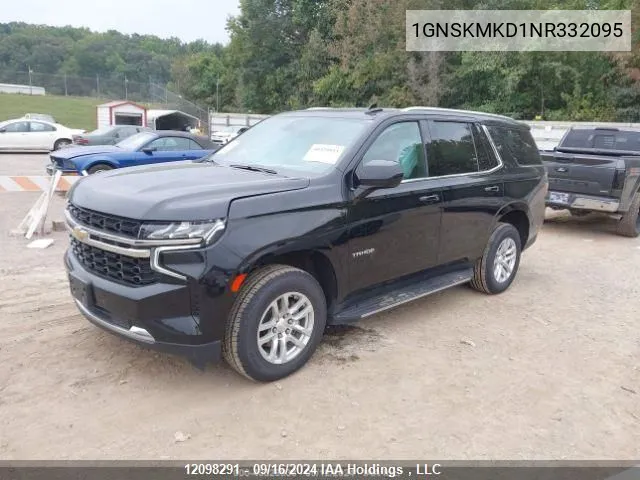 2022 Chevrolet Tahoe K1500 Ls VIN: 1GNSKMKD1NR332095 Lot: 12098291