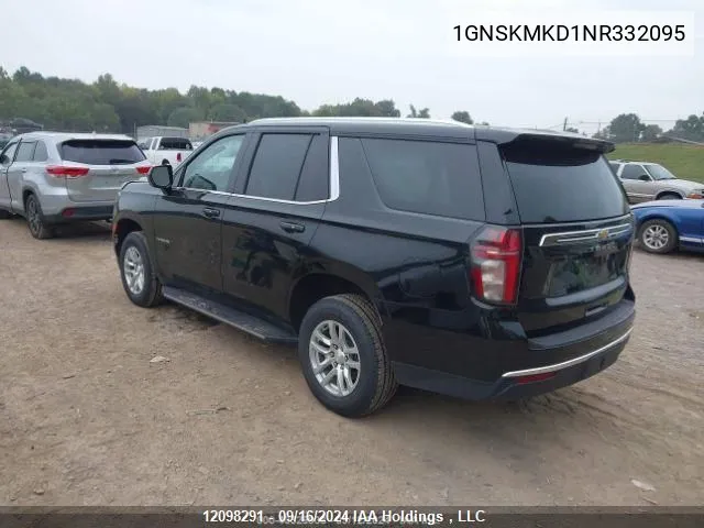 1GNSKMKD1NR332095 2022 Chevrolet Tahoe K1500 Ls