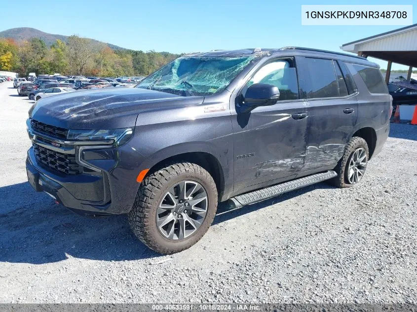 2022 Chevrolet Tahoe 4Wd Z71 VIN: 1GNSKPKD9NR348708 Lot: 40633591