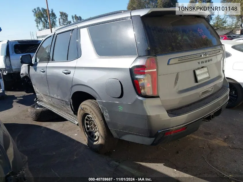 2022 Chevrolet Tahoe 4Wd Z71 VIN: 1GNSKPKD1NR101148 Lot: 40759687