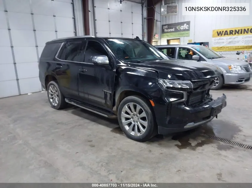 2022 Chevrolet Tahoe 4Wd Premier VIN: 1GNSKSKD0NR325336 Lot: 40857703