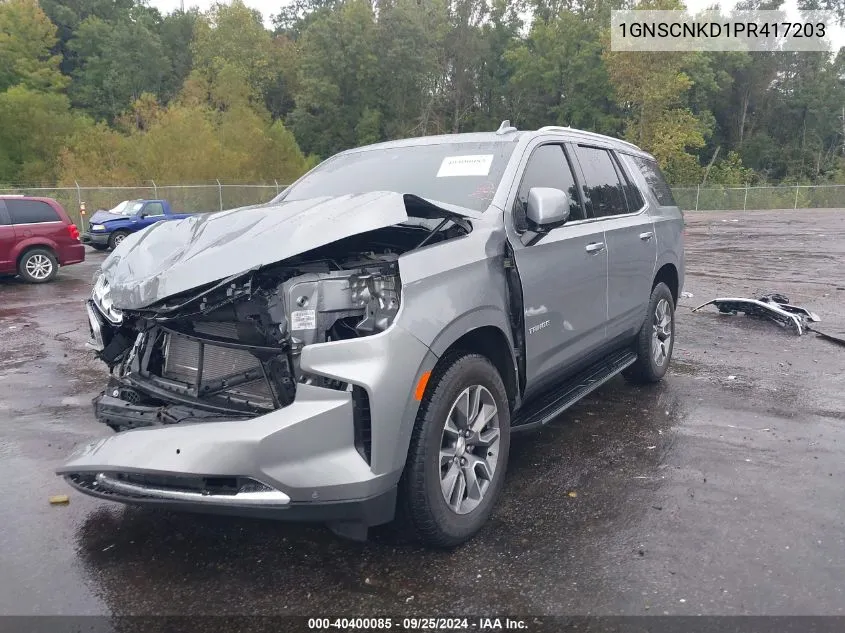 2023 Chevrolet Tahoe 2Wd Lt VIN: 1GNSCNKD1PR417203 Lot: 40400085