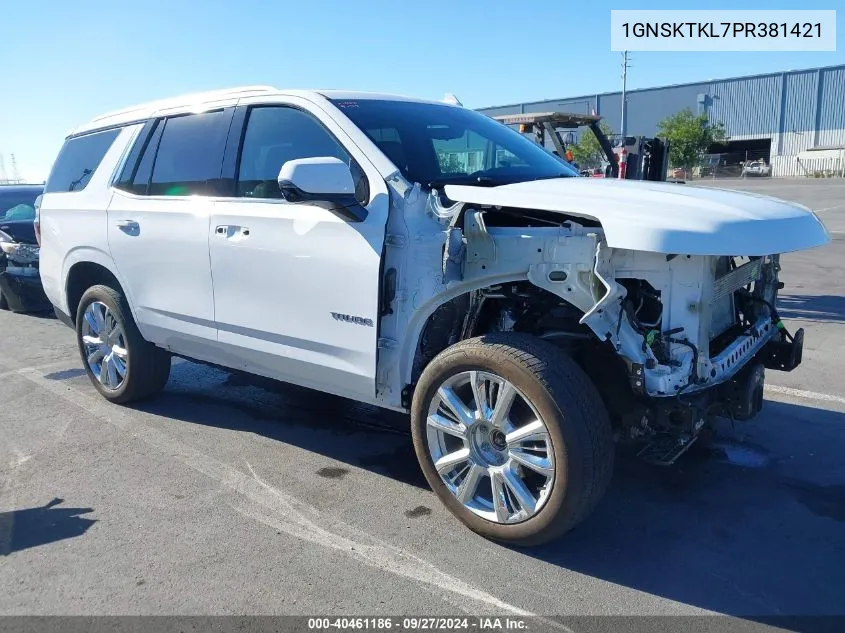 2023 Chevrolet Tahoe 4Wd High Country VIN: 1GNSKTKL7PR381421 Lot: 40461186