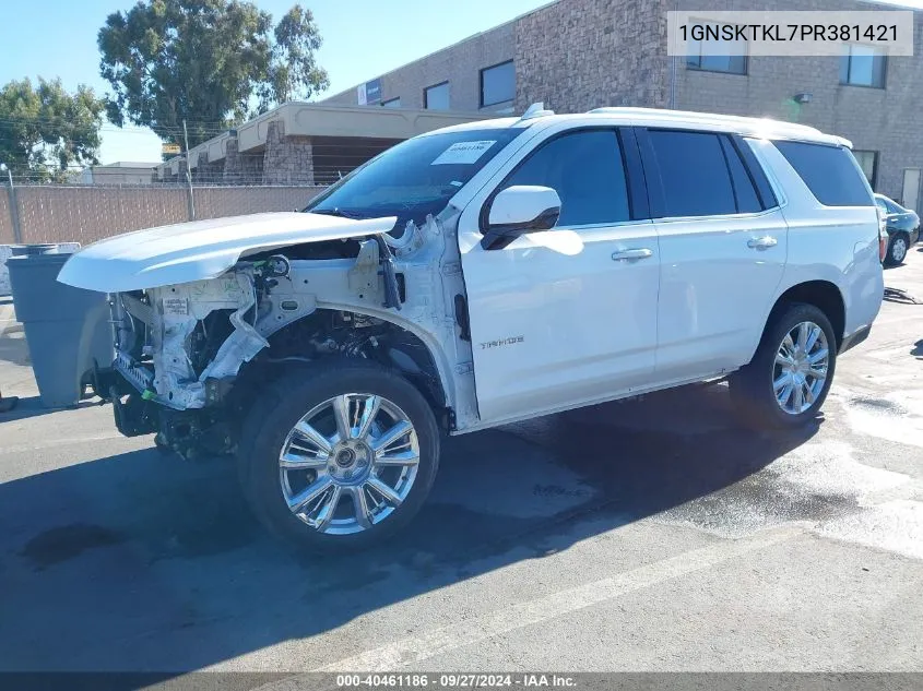 2023 Chevrolet Tahoe 4Wd High Country VIN: 1GNSKTKL7PR381421 Lot: 40461186