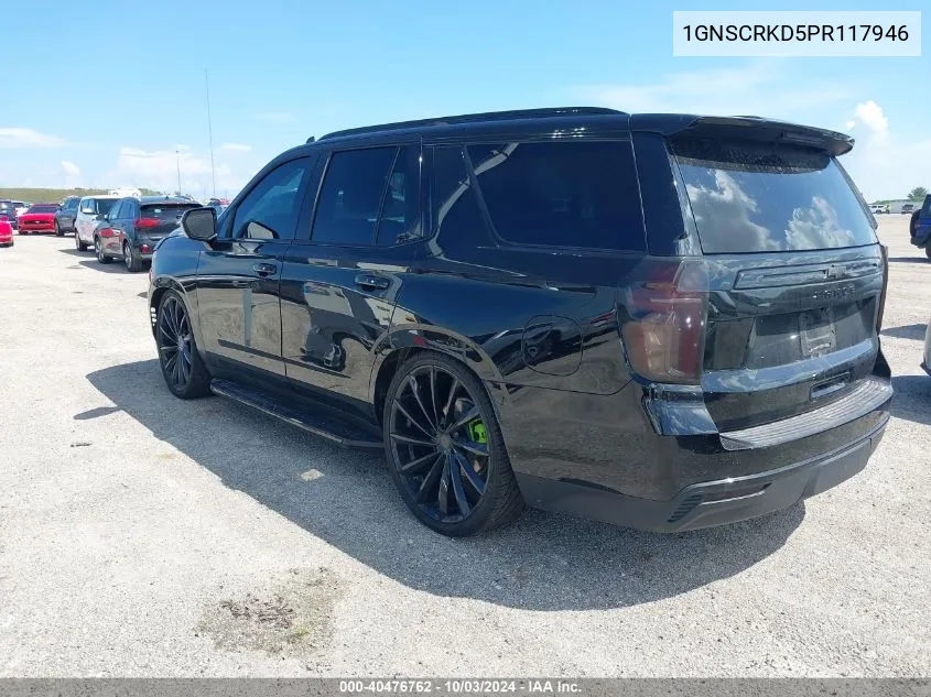 2023 Chevrolet Tahoe 2Wd Rst VIN: 1GNSCRKD5PR117946 Lot: 40476762