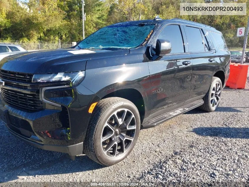 2023 Chevrolet Tahoe 4Wd Rst VIN: 1GNSKRKD0PR200493 Lot: 40515537