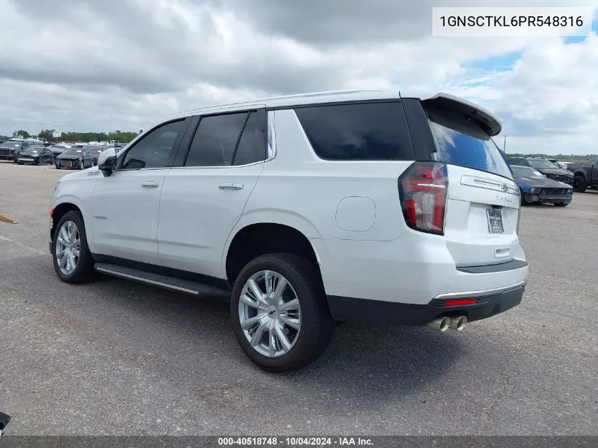 2023 Chevrolet Tahoe 2Wd High Country VIN: 1GNSCTKL6PR548316 Lot: 40518748