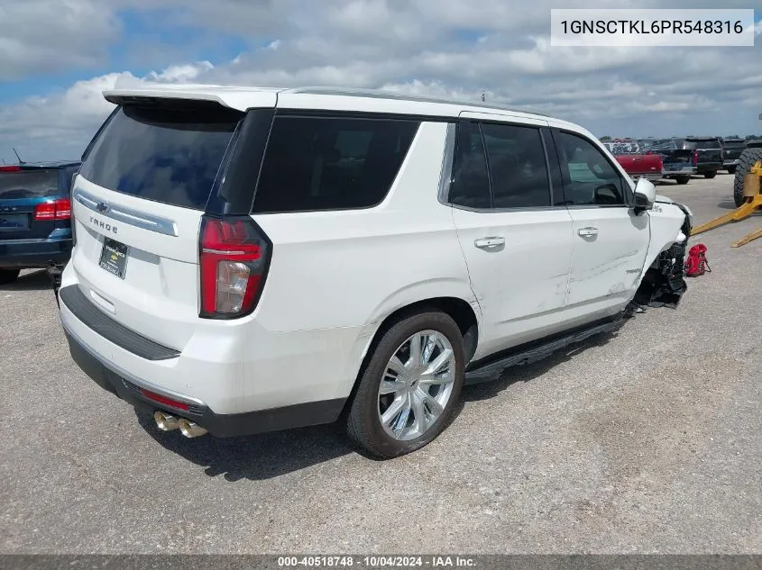 2023 Chevrolet Tahoe 2Wd High Country VIN: 1GNSCTKL6PR548316 Lot: 40518748