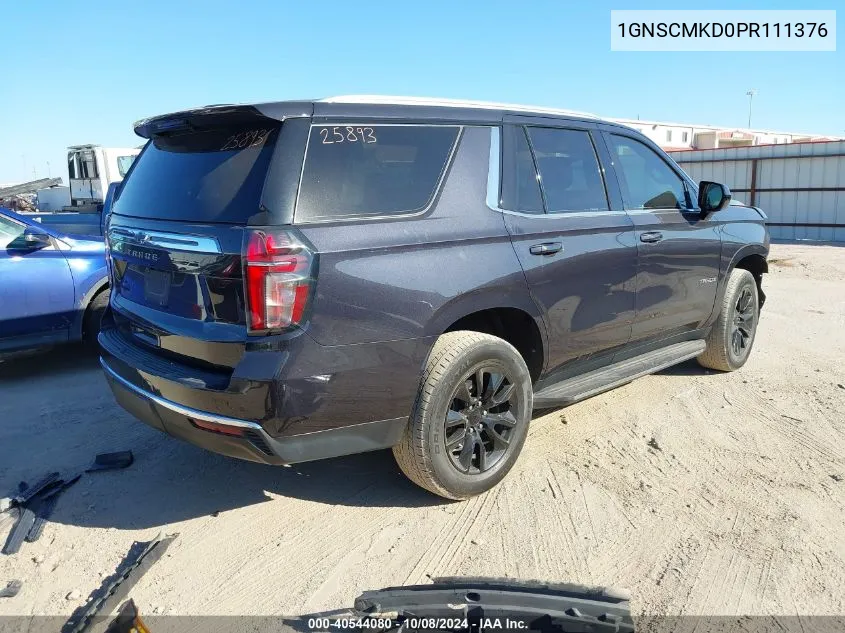 2023 Chevrolet Tahoe 2Wd Ls VIN: 1GNSCMKD0PR111376 Lot: 40544080