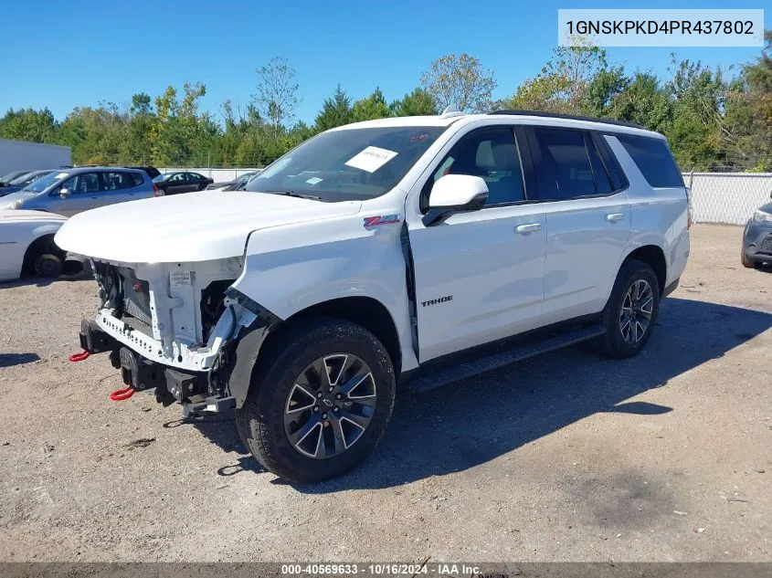 2023 Chevrolet Tahoe 4Wd Z71 VIN: 1GNSKPKD4PR437802 Lot: 40569633