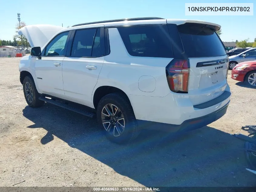 2023 Chevrolet Tahoe 4Wd Z71 VIN: 1GNSKPKD4PR437802 Lot: 40569633